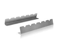 2 soportes para brochetas en forma de diente de sierra, adecuados para horno de barbacoa, soporte de acero inoxidable, soporte de kebab de acero inoxidable