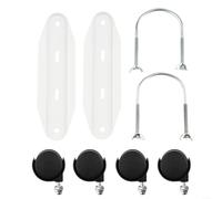 2 soportes para calentador eléctrico con ruedas giratorias resistentes para una fácil reubicación (negro)
