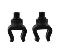 2 soportes para caña de pescar, TRP suave para superficie, antiarañazos, rosca de 3/8 pulgadas para palo de banco de tierra, carpa, fósforo grueso, alimentador flotante de lucio, color negro