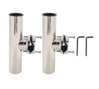 2 Soportes para cañas de Pescar para Barcos Estilo Torneo, Abrazadera de Acero Inoxidable en Soportes para cañas de Pescar para rieles Verticales u horizontales, diámetro de riel (43-51mm)