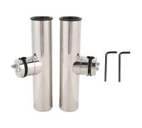 2 Soportes para cañas de Pescar para Barcos Estilo Torneo, Abrazadera de Acero Inoxidable en Soportes para cañas de Pescar para rieles Verticales u horizontales, diámetro de riel (Diámetro del riel