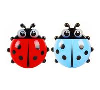 2 soportes para cepillos de dientes, dispensador de pasta de dientes, soporte para cepillos de dientes con ventosa, soporte para cepillo de dientes con ventosa, soporte para cepillo de dientes con