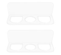 2 soportes para cepillos de pelo con 3 agujeros, soporte de pared para peines, ideal para guardar peines, cepillos y herramientas de peinado caliente, organizador práctico para baño y tocador