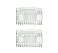 2 soportes para coletas con diseño transparente, práctico peine para el pelo para niñas calientes, soporte para coleta de pelo, peine para coleta, peine para cola de caballo, peine de cola de caballo