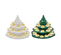 2 soportes para huevos rellenos de árbol de Navidad, plato de huevos rellenos de 3 niveles, soporte para aperitivos de 26 agujeros, platos de servir reutilizables, soportes en forma de planta verde