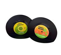 2 soportes para libros, forma de disco de vinilo, bordes redondeados, sujetalibros vintage, soporte creativo de recuerdo, regalos para mujeres, hombres, adultos, amigos