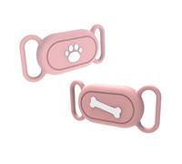 2 soportes para mascotas para rastreador de etiquetas de aire, funda de silicona impermeable para collar de perro, compatible con otros rastreadores GPS Air Tag, funda de seguridad antipérdida para
