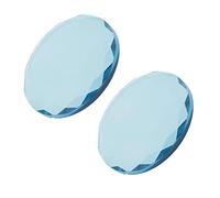 2 soportes para pegamento de pestañas, placa de cristal reutilizable para extensiones de pestañas, herramienta de belleza fresca y limpia para uso profesional y doméstico, color azul