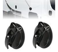 2 soportes para pie de toldo, soporte para pie de toldo, soporte para pie de toldo para autocaravanas, autocaravanas, toldos para T-Hule, F-iamma y D-OMETIC, accesorios para toldo (negro)