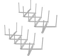 2 soportes para tapas, de acero inoxidable, soporte ajustable para barras, estante telescópico multifuncional, estante de almacenamiento amortiguador, ollas, tapa.