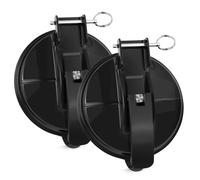 2 soportes para toldos, soporte para pie de toldo, soporte para pie de toldo para T-Hule-F-iamma y D-OMETIC, compatible con V-W T6 T5 T4 T6.1 F-ord-N-ugget V-ans Camper autocaravana (negro)