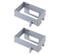 2 soportes plegables para bolsas de basura, dispensador de basura de plástico para puerta de armario de cocina, organizador de residuos sin taladro, 18,5 cm (gris)