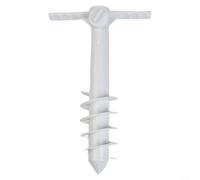 2 soportes resistentes para sombrilla de playa con diseño de 5 espirales para suelo blando, ancla de tornillo de plástico antioxidante para sombrilla en jardín, patio trasero y piscina