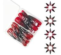 2. Spiderweb 48PCS Uñas Postizas Florales Otoñales Aspecto Profesional Y Uso Duradero Uña Postiza De Fácil De Aplicar