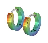 2 Stk. Pendientes de aro Kappcreolen de acero inoxidable, producto; Rainbow