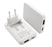 2 Stück Extra Flaches Netzteil Dual Port Netzteil USB-A USB-C Weiß 20W
