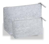 2 Stück Filz Mäppchen Kosmetiktasche Eine Frau mit Klasse Filz Multifunktions Briefpapier Beutel Geschenk für Erzieherin,Abschiesgeschenk für Lehrerin Kollegen Hochzeit Schminktasche