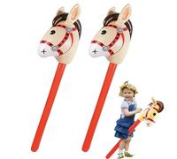 2 Stück Hobby Horse,Steckenpferd Kinder,Hobby Horsing,Steckenpferd Basteln,Stockpferd,Steckenpferd Einhorn,Steckenpferde,Pferdekopf,Hobbyhorse,Steckpferd für Geburtstagsfeier,Pferde Motto Dekoration