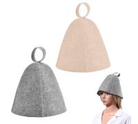 2 Stück Saunahut Filz,Ideales Sauna Hut für Damen und Herren,Gute Qualität Saunamütze,Paar Sauna Zubehör,Sauna Mütze,Filz-Saunahut für Saunaliebhaber ein Einzigartiges Wellness Erlebnis (Grau & Weiß)