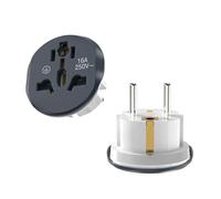 2 Stück Steckdosen Adapter Universal,EU Adapter,Adapter Steckdose,Stecker Adapter,Adapter China Deutschland Stecker,StromadapterTravel Adapter,UK to EU Adapter,Universal Reiseadapter Welt zu Europa