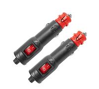 2 Stück Zigarettenanzünder Stecker 12 v, Stecker mit 10A Sicherung, Autostecker mit Sicherung und Schalter für Wechselrichter Spannungswandler, Kühlbox/Navi/Auto-Handstaubsauger