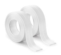 2 Stuks Zachte Plint Zelfklevend 3.3m X 22 mm voor Keuken en Badkamer, Zelfklevende Zachte Plint, Zelfklevende Afdichtingstape van Pvc, Kniklijst, Voegenafdichtingstape - Wit