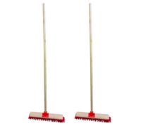 2 Sueck Escoba 60CM Cepillo Industrial Con 120 CM Palo de Madera Calle