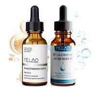 2 Sueros faciales,Niacinamida+Acido hialurónico,30 ml,Juego de cuidado facial,Combate las imperfecciones de la piel,Niacinamida,Suero facial claro,Cuidado para pieles opacas,Alisado