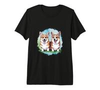 2 Sweet Corgi Dogs Water -Colorado Camiseta Premium