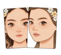 2 tabla de entrenamiento de pintura facial reutilizable tamaño A4 maniquí ejercicio de pintura de cara y cuerpo para maquillaje pintura para principiantes