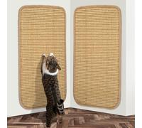 2 tablas rascadoras con diseño de gato y parte inferior antideslizante, alfombra de sisal para gatos, alfombrilla rascadora para proteger alfombras y sofás, diseño de fijación adhesiva de doble cara
