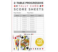 2-Table Progressive Tally Card Score Sheets: Score Pads for 2 Players | Easy Score Tracking for Card Games, Couples & Game Nights