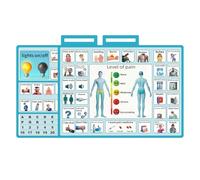 2 tableros de comunicación no verbal de 15 x 11 pulgadas, para pacientes, equipos de terapia de accidentes cerebrovasculares para adultos, dispositivo AAC para autismo, tablero de comunicación para