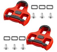 2 tacos de bicicleta de carretera para Look Keo, juego de autobloqueo de 9 grados, con TPU antideslizante y posicionamiento ajustable, incluye tornillos de montaje y marcos de metal para zapatos de