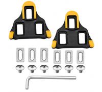 2 tacos de ciclismo de 3 agujeros de 6 grados para zapatos de ciclismo SPD | Tacos de bicicleta de carretera compatibles con el sistema Shimano SPD SL SH11 - Juego de repuesto de policarbonato y TPU con