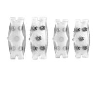 2 Tacos portátiles para Zapatos, crampones Antideslizantes, empuñaduras de Hielo para Zapatos y Botas, 5 Dientes para Botas de Caminar, Tacos de tracción de Hielo, para Caminos, Compras y