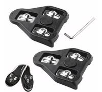 2 tacos SPD de alta calidad para zapatos de ciclismo, compatibles con Peloton Look Delta (9 grados), tacos de pedal antideslizantes, duraderos de alto rendimiento para ciclismo en interiores y
