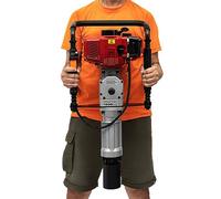 2-Takt 52ccm Gasolina Pfahlramme, 45J T-Posten Pfostentreiber tragbare Zaunpfahl-Ramme Hohe Beanspruchung Erdlochbohrer Pfahlramme Benzin Motor Aufprallenergie Luftkühlung Hand-Zug-Start Einylinder