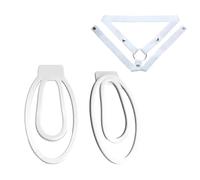 2 Tamaños de Pinzas de Fufu de Protección Planas para Hombres con 1 Cinturón de Retención Ajustable de 3 vías-RB23 (Blanco)
