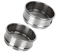 2 tamices de prueba de acero inoxidable 304, malla 200 0,075 mm + malla #80 0,2 mm apertura laboratorio estándar tamiz de prueba, φ10 cm/4 "diámetro económico prueba tamiz para laboratorio industrial