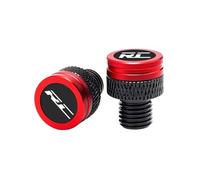 2 tapas de aluminio para agujeros espejo motocicl PARA RC390 RC125 RC200 Accesorios Para Tapones De Espejo Retrovisor Lateral CNC Para Motocicleta(Red)