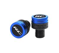 2 tapas de aluminio para agujeros espejo motocicl PARA RC390 RC125 RC200 Accesorios Para Tapones De Espejo Retrovisor Lateral CNC Para Motocicleta(Blue)