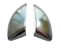 2 Tapas De Espejo Lateral Cepilladas Para A3 S3 8V 2013 2014 2015 2017 2018 2019 2020, Reemplazo De Aluminio, Cubierta Plateada Mate Cromada. Cubiertas para espejos(No blind spot hole)