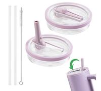 2 tapas de repuesto para vasos de 40 oz para accesorios Stanley, reutilizables, a prueba de fugas, tapa a prueba de vuelco, taza con tapa de repuesto, accesorios Stanley Cup Tapa de repuesto (morado)