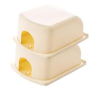 2 Tapas Protectoras Enchufes Bebe Seguridad, ABS Resistente | Proteccion contra Choques Electricos para Hogar y Bano, Color Beige