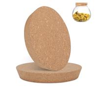 2 tapones de corcho cónicos de madera, 13/14/15/18,5/20 cm, tapón de madera natural suave para botellas de cristal, botellas de vino, garrafas de cerámica, 3 cm de grosor (150 x 130 mm)