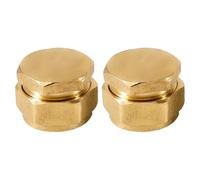 2 tapones de rosca de 16 mm x 2 mm para tubo compuesto de aluminio, transición de rosca, anillo de sujeción de latón, para tubo compuesto de aluminio, calefacción y agua, DVGW
