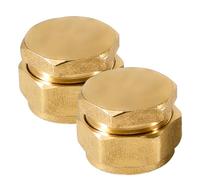 2 tapones de rosca de 18 mm x 2 mm para tubo compuesto de aluminio | Rosca de transición, latón de compresión, para tubo compuesto multicapa, tubo compuesto de aluminio, calefacción y agua, DVGW