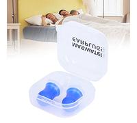 2 Tapones de Silicona Impermeables,Tapones de Silicona Protectores contra el Ruido para Dormir Nadar Volar (Azul Grande +pp Caja)