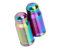 2 Tapones de válvula de Bicicleta, Tapas de válvula de Aire, Tapa Boquilla de Gas de aleación de Titanio para Bicicletas de Carretera (Color Multicolor)